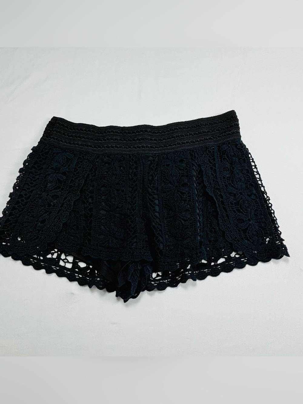Rewind Black Lace Crochet Women’s Shorts